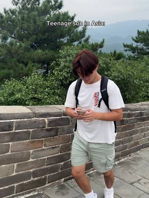 Maybe he’ll appreciate it more when he’s older 🥲 #greatwallofchina #travelingwithkids #momlife #chinatravel #traveltochina 