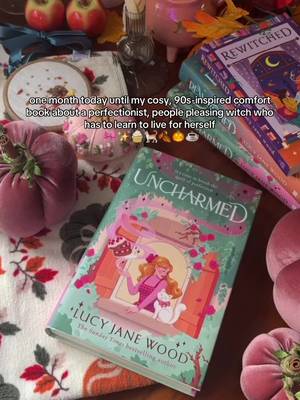 Cosy cottages, magical baking, and a handsome, grubby warlock wearing a stetson… Pink witch autumn incoming 🩷🎀🧁🐈✨ #autumn #bookish #BookRecommendations #autumnbooks #cozybooktok 