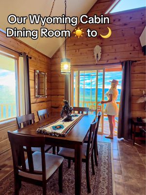 Mostly decorated with @Lone Star Western Decor 😍 Cow head found on the trail by my uncle. #wyoming #cabin #decor #chrisledoux #western 