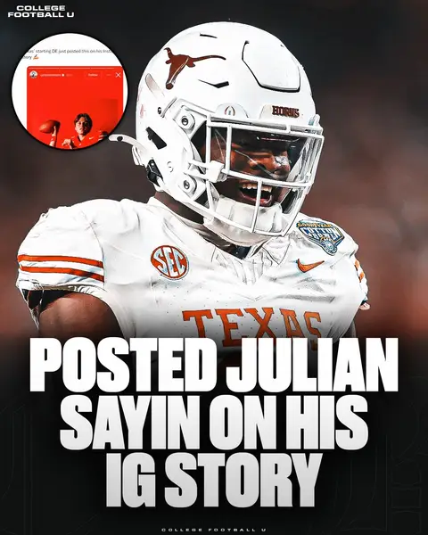 Texas DE posted Julian Sayin on his IG Story after he was announced QB1 #cfb #texas #ohiostate 