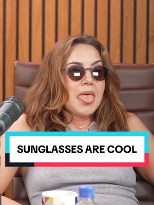 Everyone please welcome Howard Stern (Aubrey Plaza) to the pod🕶️ #aubreyplaza #sunglasses 