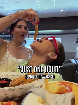 “Just one hour” they said … Now we’re sharing apps and choreographing TikToks at the table #happyhour #cocktails #seafoodlover 