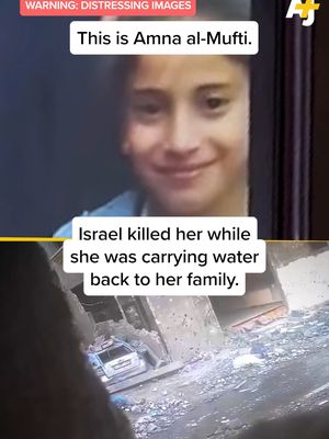 The father of 12-year-old Amna al-Mufti recognized his daughter in footage obtained by Al Jazeera, showing Israel killing her while she carried water for her family in December. #Gaza #Palestine #Jabalia #NorthernGaza #Israel