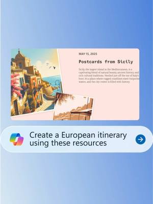 Dream European vacation incoming 🔁 #Copilot #Word #Microsoft365 #VacationPlanning #Itinerary 