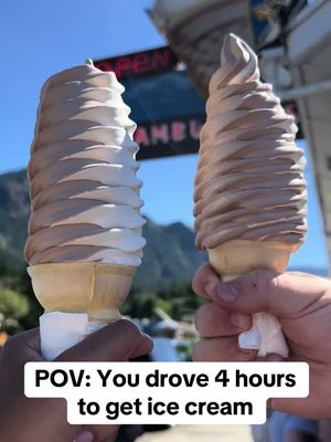 It was 85 degrees  outside so the ice cream melted fast. 🤣 Very messy, but worth it. If you’re new here, I’m Tori, a food blogger sharing unique restaurants in Seattle and beyond! … … #eastwinddrivein #icecream #oregonfood #roadtrip #drivein 