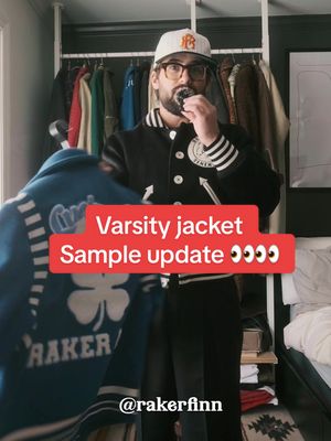 2nd iteration of the @Raker Finn varsity jacket is here.. and I have to say I’m so stoked with this. Perfect fit for the first sample, minor adjustments needed but what do you think so far? 👀