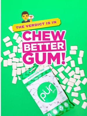 Order in the court! ⚖️ Most gum is guilty of using Aspartame — one of the worst sweeteners out there. PUR Gum is Aspartame-Free and contains zero chemicals. Chew Better Gum, Chew PUR!   ✨ Tastes Great ✨ Aspartame Free ✨ 100% Sweetened with Xylitol ✨ Sugar Free  ✨ Diabetic Friendly ✨ Non-GMO & Gluten Free  ✨ Vegan, Nut & Peanut Free   #LivePUR #PurGum #ChewingGum #Aspartame #fyp 