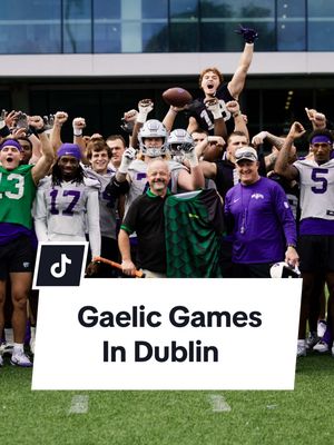 Let the games begin 😏 @Aer Lingus @Aer Lingus Classic @kstatesports  Havin' a craic and some competition with Gaelic Games! Tried our hand at Gaelic Football, Hurling, and Handball #kstate #gaelicfootball #aerlinguscollegefootballclassic #ireland #emaw 
