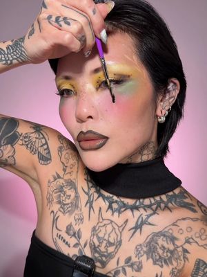 Randomly selecting my makeup inspo! #avantgardemakeup #editorialmakeup #experimentalmakeup 