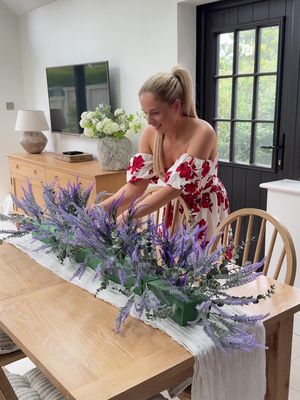 COME & HOST MY FIRST WEDDING ANNIVERSARY WITH ME 🪻🍃 with a little help from #Glade AD The Glade Sense & Spray is the perfect addition to your home, making sure it always smells guest ready! I refilled mine with the Eucalyptus & Lavender scent, inspired by my wedding venue! It smells so calming and was the perfect finishing touch for when my guests arrived 🥰