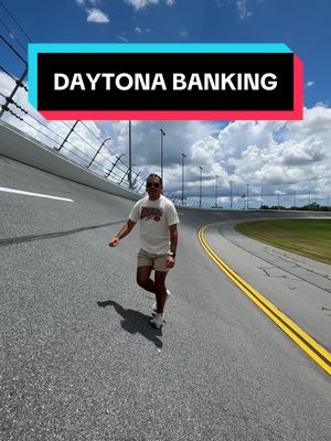 When we say the high banks of DAYTONA, we really mean it. 😅 #NASCAR #DAYTONA 