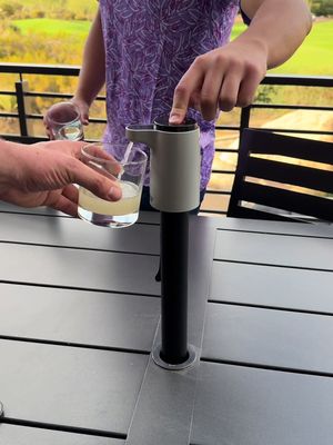 Our LiquorStick is perfect for the golf course but did you know it also fits perfectly into a patio table umbrella slot? Grab one in our TikTok shop! 