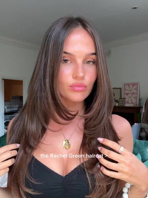 What to ask for at the hairdressers:  90s long layers and framing pieces at the front to my jawline  (aka Rachel Greens haircut)