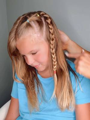 I love this school hairstyle 🩷 #hairstyle #EasyHairstyle #HairTutorial 