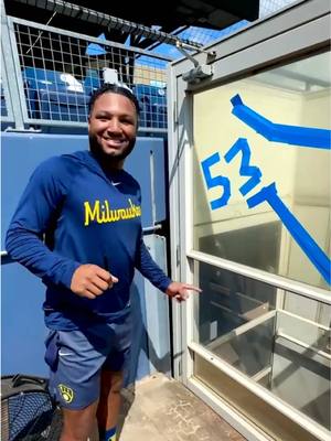 Jackson Chourio is still getting back into the swing of things. A flying bat did a little damage last night, so we had to make sure we marked the spot too. Don’t worry Brewers fans, we’re sure he’ll be damaging baseballs in Milwaukee again before you know it! #brewers #MLB #baseball #highlights 