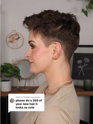 Replying to @Ed Kate short hair 360 #shorthair #shorthairstyles #shorthairgirl #pixiecut #pixiehair 