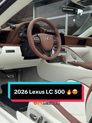 Only 350 units. The 2026 Lexus LC 500 Convertible Inspiration Series package 5.0L V8 with new Saddle Tan and White interior! #lexus #lexususa #lexusofconcord 