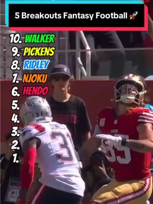 10 Fantasy Football Breakouts 🚀 #fantasyfootball #nfl 