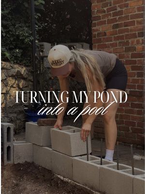 Part 1 of the most insane DIY I’ve done so far 🫣 turning an old pond into a pool. 