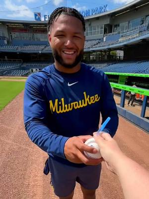 Come with us to find Jackson Chourio’s number one fan before today’s game #brewers #MLB #baseball #promo 