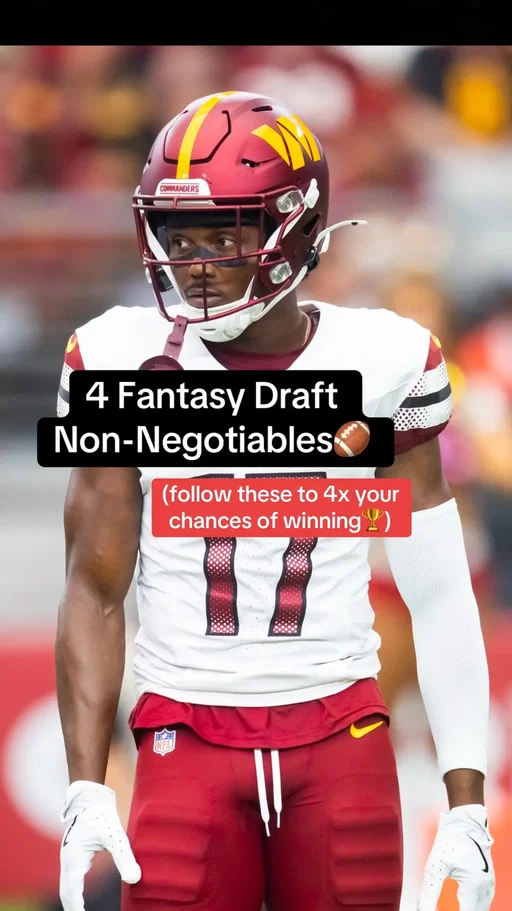 It’s the biggest draft week of the year!!  Follow these tips to increase your chances of winning your league by 4x.  1. Target a rushing QB. Rushing is more predictable than passing TDs year over year and will give you more stability at the position.  2. Have a plan at TE. This is usually the toughest position to trade for so have targets in mind for each part of the draft!  3. When in doubt avoid WRs in low volume passing offenses. List of offenses with this concern is on the slide.  4. Understanding VORP. - the best metric for helping you understand the opportunity cost of targeting each position. This is complicated and difficult to calculate in real time - so highly recommend syncing your league!!   Good luck👊🤞 #fantasyfootballtips #fantasyfootballadvice #fantasyfootballhq #draftseason 