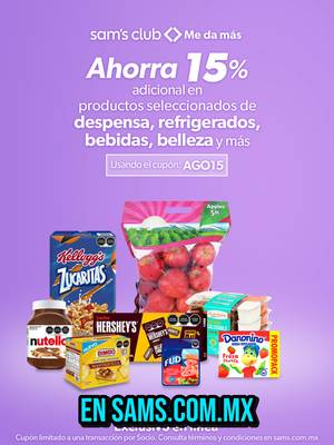🚨¡Ya comenzó el 15% de ahorro adicional en línea! 🚨Y así de llena quedará tu despensa en este fin de mes. 🤩 ​ #ExclusivoEnLínea #AhorraEnLínea #SamsMeDaMás