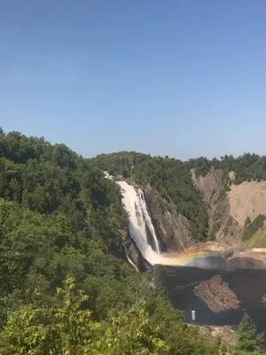 Nature’s masterpiece right here in Québec 🍁💦 Did you know Montmorency Falls are taller than Niagara Falls? 😍 A true gem just minutes from Québec City! Would you dare cross the suspension bridge? 🌉 ✨ Tips for Visiting Montmorency Falls ✨ 	1.	Take the cable car 🚠 – It gives you an amazing panoramic view of the falls and the St. Lawrence River - it will cost 50$ to go up and down for four people plus entry to the Montgomery park which you have to pay for. But, you can admire Montmorency Falls without entering Parc de la Chute-Montmorency! There are free viewpoints nearby that give you stunning views of the waterfall 🌊 	2.	Walk the suspension bridge 🌉 – You’ll be right above the waterfall, a thrilling and unique perspective. 	3.	Visit early or late in the day ⏰ – To avoid crowds and enjoy the most peaceful experience. 	4.	Wear comfy shoes 👟 – Lots of walking, stairs, and trails if you want to explore the park fully. 5. At night, the falls are beautifully lit, giving a magical atmosphere. #MontmorencyFalls #QuebecCity #QuebecTravel #ExploreQuebec #CanadianNature        