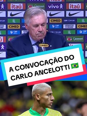 LISTA APROVADA? 🇧🇷👀 O técnico Carlo Ancelotti convocou a seleção brasileira nesta segunda-feira (25), visando as duas rodadas finais das eliminatórias para a Copa do Mundo 2026. Já classificada, a equipe canarinho enfrentará Chile, em casa, e Bolívia, fora, em seus últimos jogos oficiais antes do Mundial do ano que vem. Na lista de Carletto, os grandes destaques foram o goleiro Hugo Souza, do Corinthians, e o atacante Kaio Jorge, do Cruzeiro, além do retorno de Lucas Paquetá, do West Ham. Além disso, a não convocação de Neymar, do Santos, foi confirmada, devido a uma "pequena lesão", segundo o treinador. #SeleçãoBrasileira #Brasil #Convocação #lista  #TikTokEsportes 