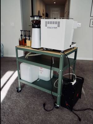 building a coffee cart out of $130 ikea cart pt2 #coffeecart #coffee #barista #mobilecoffee 