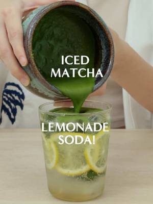 When life give you lemons… make an iced matcha lemonade soda 🍋🥤🍵 This is the perfect drink for the hot summer! #matchalemonade #matcharecipe #matchatok #summerdrinks #summerrecipes #naokimatcha 