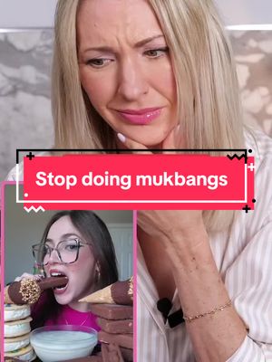 Mukbangs are problematic, regardless of the creator’s body size. Let’s stop glamorizing this eating behaviour. #mukbang #eatwithme #mukbangeatingshow 