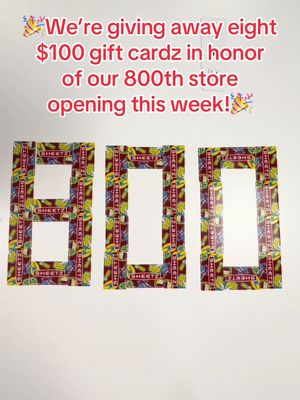For a chance to win:  🤩 Follow us on TikTok 🤩 Comment with a 🤞 #SheetzRun #800 #giftcard #winner