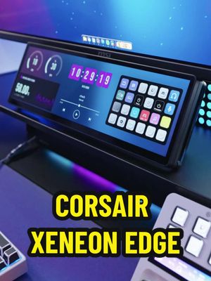 Game changer setup upgrade 🔥 CORSAIR XENEON EDGE - 2560 x 720 @ 60Hz - 5-point touchscreen - HDMI & USB-C DP-Alt Mode Support - Detachable magnetic stand - Magnetic backplate - Vertical and horizontal orientation - Comes w/ a motherboard USB cable for PC case mounting @corsair @Blended Group  #corsair #xeneonedge #builditbetter #pcsetup #blendedgtalks 
