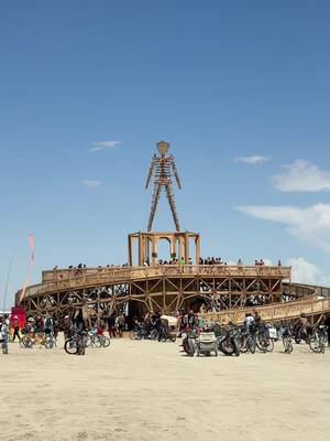 They said: "Build a better tomorrow!" so the mad scientists took to the desert today... Congratulations to all the creators who filled the Man Pavilion with their innovative ideas to serve as catalysts for imaging new possibilities. Learn more about the Man Pavilion artists by visiting the art listings page.  👉 burningman.org/event/2025-art-listings/ #burningman #blackrockcity #brc #thankslarry #burningman2025 