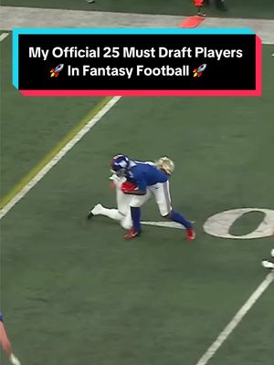 My Offical Must Draft Players in Fantasy Football 🏈 #fantasyfootball #nfl  Fantasy Football Sleepers Fantasy Football Advice