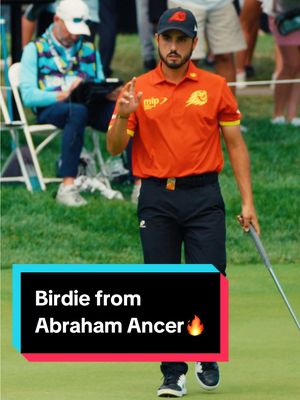 Calm, cool and collected 🔥  Abe birdies Hole 16 on Sunday at LIV Golf Team Championship! #golfswing #golfer #golftok 