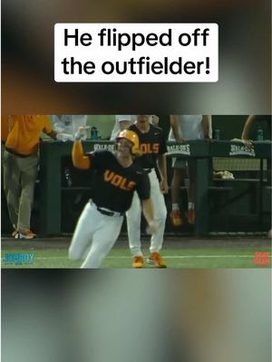 Season saving rally? Flip off the centerfielder  #baseball #sports #tenessee #college #georgiatech   
