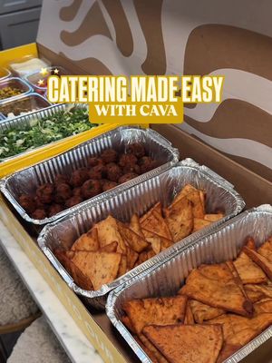 ✨ NEW CAVA CATERING! 🚨 We all know how good @cava is, so when I heard they just launched catering, I had to check it out for our girls’ night, and everyone loved it! They really enjoyed being able to customize their own bowls. There was so much food that came, and it was delivered straight to my front door. What’s great about Cava catering is that when you go to order, you can choose exactly what comes to you. You can select from a variety of proteins, bowl bases, and an array of delicious toppings. The sauces are fantastic, allowing everyone to add their personal touch to their meal. When I was in medical sales, this would’ve been the perfect lunch option for my doctor’s offices. Cava catering is an excellent way to provide individual lunches that suit everyone’s tastes. If you have an event coming up, consider Cava catering! It’s convenient, healthy, and sure to impress! #CAVAPartner