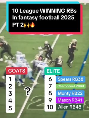 You NEED to Draft these 10 RBs in fantasy football this year!📈🏆 #fantasyfootball #fantasyfootballadvice #fantasyfootballtips #nfl #nflfootball 