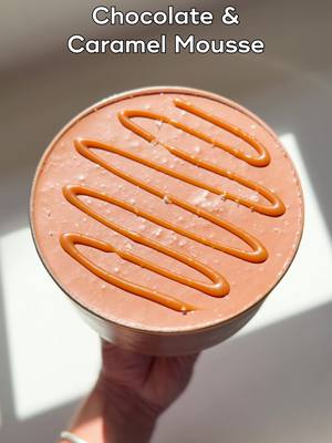 Chocolate and caramel mousse - the perfect dinner party dessert or to just eat on your own! Link in my bio for the recipe #chocolate #baking #sharing 