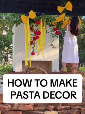 Replying to @pnksugarviolet🌙 For all of my DIY ladies out there, thought I would share how we made these decorations for our little meatball’s party 🎈🍝♥️✨ SAVE this post for your next pasta party!  #pastaparty #italianparty #firstbirthday #firstbirthdayparty #pastadecor 