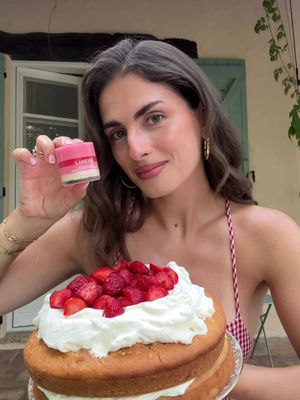 AD #laneige_partner I have been using the NEW Strawberry Shortcake Lip Sleeping Mask from @laneige_us and it inspired me to create my own strawberry shortcake recipe! When you combine Vanilla, Strawberry, and fresh berries... I'm all in. 🍓🍰 #strawberryshortcake #summerrecipes #veganrecipes #strawberrycakes