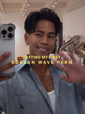 straight hair has LEFT the chat! 💬🚪 I’ve been waiting FORVER to try a perm to get the wavy hair I’ve always wanted and after 5.5 years of bleaching and another 9 months of letting my hair get back to normal I was finally ready!  HUGE thank you to @kay_nyc__ for holding my hand through the process and giving me the perfect texture! I’m beyond obsessed with the results!  10/10 would recommend a perm for anyone who’s ever contemplated it before and 100/10 recommend @kay_nyc__ at @bomhair__ as your girl! 🔍 men’s perm, Korean perm, wavy perm, cold perm, asian mens hairstyle 