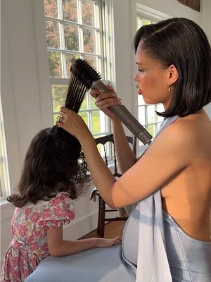 how do they grow up so quick?🥺 #fypシ #momtok #hair #blowout 