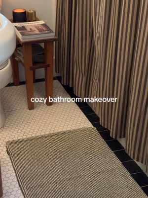 cozy bathrooms will always have my heart 🖤 shop the @Brooklinen Labor Day sale for 25% off site-wide #bathroomdecor #bathroommakeover #cozyhome #brooklinen #bathtowel 