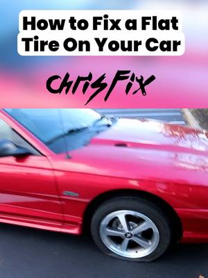 Got a flat tire? In this video I show you step-by-step how to safely jack up your car, remove the wheel, plug the hole in the tire, and get back on the road fast. Perfect for anyone stuck with a flat tire! #ChrisFix #FlatTire #CarDIY #TireRepair  #HowTo