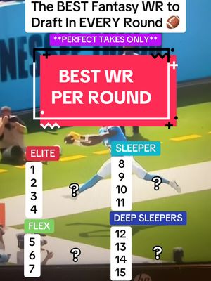 This is the ONLY WR draft guide you’ll need in fantasy football. SAVE THIS! 🏈 #fantasyfootball #fantasyfootballrankings #fantasyfootballdraft 