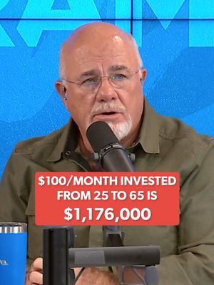 Time and consistency. That’s the key. If you invest $100 a month in good growth stock mutual funds at prevailing market rates from age 25 to 65, you’ll end up with about $1,176,000. The secret isn’t the amount. It’s that you didn’t miss a single month for 40 years. $100 can make you a millionaire when you’re steady, predictable, and disciplined. And if you didn’t start at 25? Don’t panic. The best time to start was yesterday, but the next best time is today. Get out of debt so you can start investing as soon as possible, and time and consistency will still change your future. #moneytips #investingforbeginners #moneytok #daveramsey