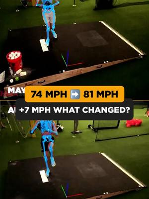 From 74 MPH ➡️ 81 MPH The mechanics didn’t improve, but the velo did. +7 MPH increase. What changed? 🤔