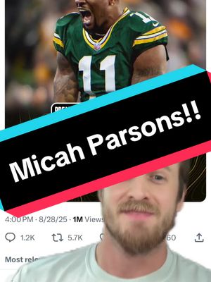 MICAH FREAKING PARSONS!!! #nfl #nflfootball #packers #gopackgo#greenscreen 